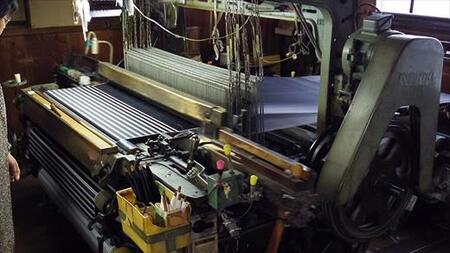 郡内織物「富士桜工房」シルクネクタイ 麻の葉 白緑