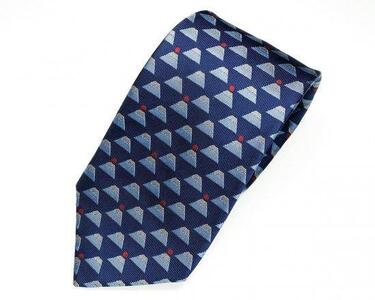 富士桜工房シルクネクタイ ダイヤモンド富士(紺)