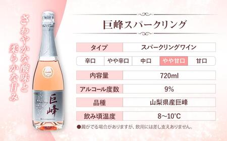 ワイン 巨峰スパークリングワイン２本セット モンデ酒造｜WINE わいん お家飲み 宅飲み ストック 富士 富士河口湖町