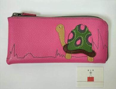 「鞄工房　香」レザー長財布 カメ