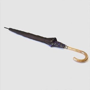 槙田商店【紳士長傘】Tie Plain×Stripe 茶