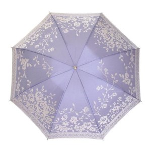 槙田商店【晴雨兼用】折りたたみ傘 kirie バラ：ロイヤルパープル