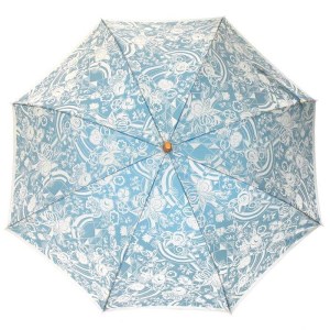槙田商店【晴雨兼用】長傘 kirie 更紗：レイクブルー