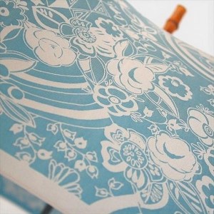 槙田商店【晴雨兼用】長傘 kirie 更紗：レイクブルー