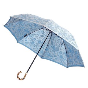 槙田商店【晴雨兼用】折りたたみ傘 kirie 更紗：レイクブルー