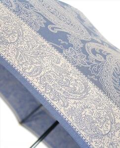 槙田商店【晴雨兼用】折りたたみ傘 kirie ペイズリー:ミステリアスブルー