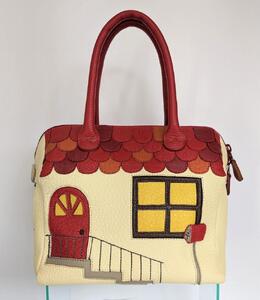 「鞄工房　香」レザーバッグ  house 赤