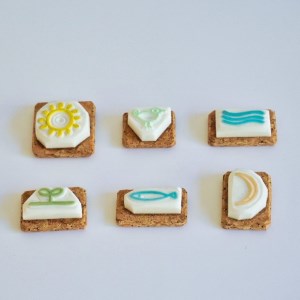 小菅村の消しゴムはんこ　小菅村シンボルマーク6つセット