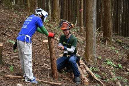 【多摩川の源流で間伐体験】体験コース