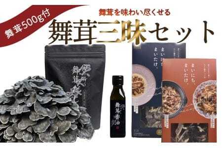 【先行予約】丹波山村産原木舞茸500g+舞茸三昧セット 2024年9月下旬より順次発送予定