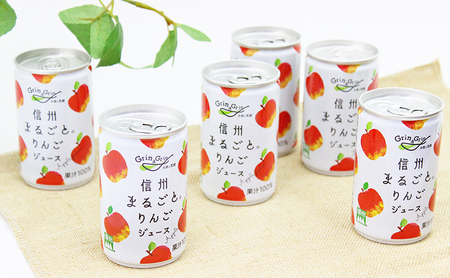 りんごジュース 長野 信州まるごとりんごジュース　160g×20本入 リンゴジュース 100% ストレート 飲料 果汁飲料 お土産 お取り寄せ リンゴ 林檎 長野県 長野市