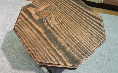 古材 スツール ロースツール 椅子 アンティーク おしゃれ 木製 アイアン チェア 天然木 無垢材 花台 八角形 玄関 キッチン リビング 一人暮らし 和モダン 昭和レトロ 家具 インダストリアル 長野市