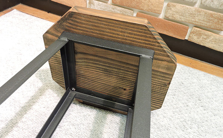 古材 スツール ロースツール 椅子 アンティーク おしゃれ 木製 アイアン チェア 天然木 無垢材 花台 八角形 玄関 キッチン リビング 一人暮らし 和モダン 昭和レトロ 家具 インダストリアル 長野市