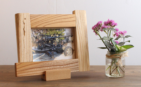 古材 フォトフレーム L版 天然木 無垢材 木製 ウッド 写真立て