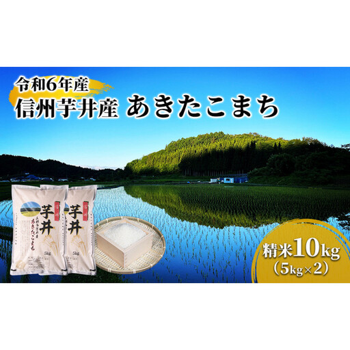 米 令和7年産　信州芋井産あきたこまち精米10kg（5kg×2）お米 ごはん コメ 白米 精米 お取り寄せ 信州 長野