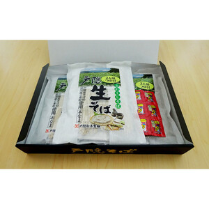 信州戸隠産半なまそば詰合せ　６人前　つゆ・七味付