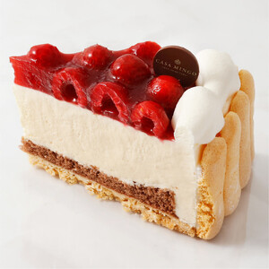 最高級洋菓子 特注ハート型シュス木苺レアチーズケーキ30cm