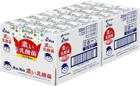 朝のＹｏｏ濃い乳酸菌 紙パック ( 200ml × 24本 ) 伊藤園