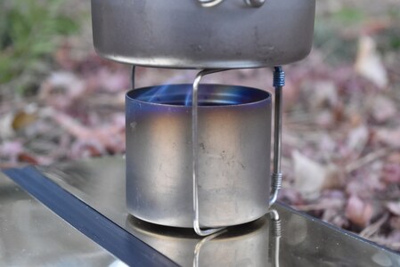 「KALUGII／カルギイ」チタン五徳mini TG-2P　アルコールストーブ・固形燃料用