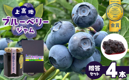 上高地ブルーベリージャム贈答4本セット