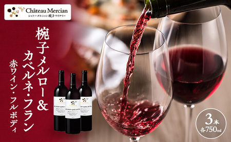 ワイン 椀子メルロー カベルネ・フラン 750ml 3本 シャトー・メルシャン  赤ワイン フルボディ お酒 酒 アルコール ギフト 贈り物 プレゼント\t