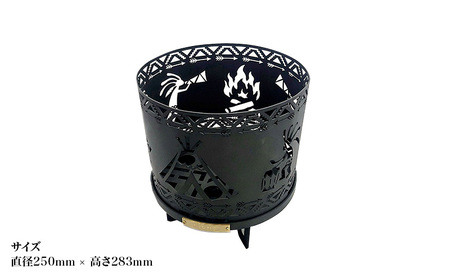 焚き火台 「セット商品」CIRCLE OF SPIRITS ～本能～ φ250 + Cooker Stand ～炙～ L250 クッカースタンド セット キャンプ アウトドア camp 国内生産 鉄製 上田市 長野県