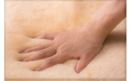 信州上田製ムートン（羊毛皮）二匹物　毛長35mm ホワイト