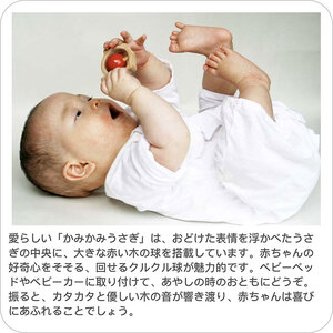 【ふるさと納税】木のおもちゃ/かみかみうさぎ  赤ちゃん おもちゃ はがため 歯がため 日本製 車 1歳 プレゼント 玩具
