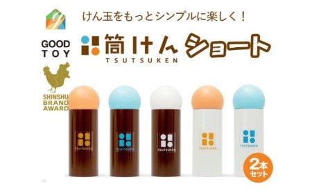 【グッド・トイ2021 多世代交流賞受賞】自宅で軽スポーツ＆免疫力UP！ニュースポーツ「筒けん」ショート2本セット C001SnowMint＆OR