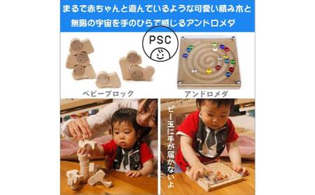 木のおもちゃ/ベビーブロック アンドロメダセット psc 知育玩具 誕生祝い 6ヶ月 7ヶ月 8ヶ月 9ヶ月 10ヶ月 1歳 1歳半 誕生日ギフト 出産祝い 男の子 女の子 木工職人手作り 木育 木製