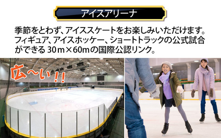 【やまびこスケートの森】 施設共通利用券 8,000円分　 長野県岡谷市（おかやし） 