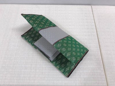 畳の縁で作ったコインケース付き長財布 