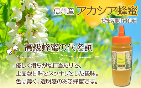 信州産蜂蜜ペアセット(アカシア・トチ　各450g）