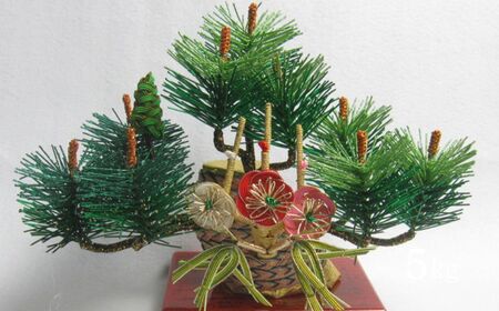 水引 置物 平和 と 繁栄 不老長寿 各種 お祝い おめでたい若葉1本 松竹梅 | 工芸品 日用品 インテリア 水引 飾り 額入り 伝統工芸 縁起 繁栄 不老 長寿 信州 南信州 送料無料 ふるさと納税 長野県 飯田市