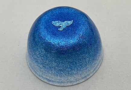 [受注生産] 大サイズ [夏・諏訪湖面の紺色]総銀張七宝[酒杯] / 赤羽七宝舎 酒器 信州 長野県 諏訪市 諏訪 [87-01SM]