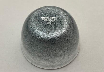 [受注生産] 大サイズ [冬・結氷した地元諏訪湖面を表現した薄灰色] 総銀張七宝[酒杯] / 赤羽七宝舎 酒器 信州 長野県 諏訪市 諏訪 [87-01WI]