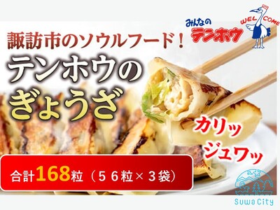 ぎょうざ 3袋[56粒×3袋] / テンホウ 冷凍 餃子 大容量 信州 長野県 諏訪市 諏訪 [21-04]
