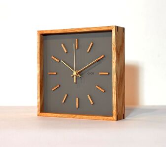 [グレー]arca_waku時計[真鍮色針/無線]/ CHAANY 時計 [85-06G]