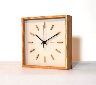 [ホワイト]arca_waku時計[黒針/無線]/ CHAANY 時計 [85-07W]