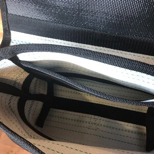 11-59BK　【SUWAプレミアム】FIRE HOSE PRODUCTS　ボディバッグ　ブラック（L）（パイピングカラー：黒）／バッグ ななめ ショルダー ブラック レディース メンズ 信州 諏訪