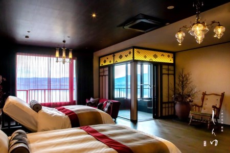 上諏訪温泉 しんゆ/萃sui-諏訪湖 宿泊券 30,000円分 / 宿泊 観光 諏訪湖 信州 長野県 諏訪市 諏訪 [12-03]