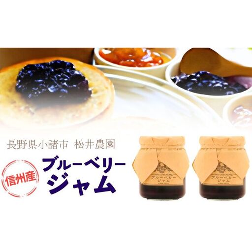 ジャム【ブルーベリージャム（140g）２個セット】ブルーベリー 完熟  果物 ペースト トッピング  トースト ヨーグルト 信州 長野