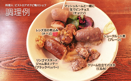 小諸産 鹿肉ソーセージ5種詰め合わせ(プレーン・チョリソー・ブラックペッパー・クルミ・チーズ)