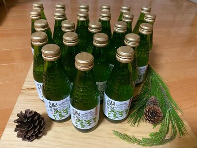 信州高遠産赤松:松葉炭酸水180ml×6本4箱 | 長野県 伊那市 松葉健康法 松葉 高遠 高遠里山の風 里山 再生 保全 松 松葉 炭酸 森林浴 信州 長野県産 【036-08】