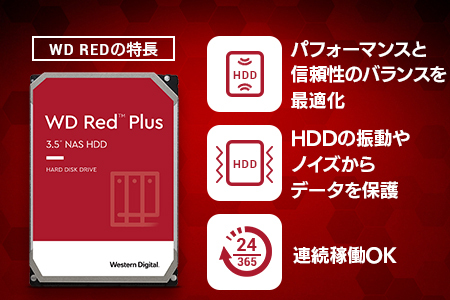 【085-05】ロジテック ハードディスク 4TB WD Red Plus 搭載モデル テレビ録画 HDD 外付け 3.5インチ USB3.2(Gen1) 日本製 ファンレス 冷却  TV Win11 Mac 対応【LHD-ENA040U3WRH】