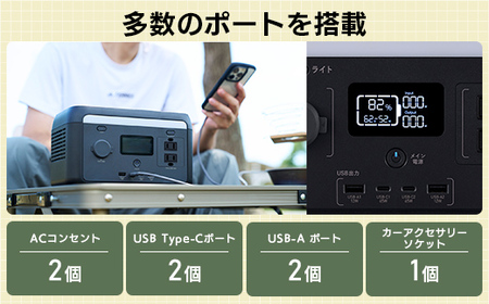【120-09】ロジテック ポータブル電源 200P 容量 205Wh AC出力 300W【DE-PS200PLBK】