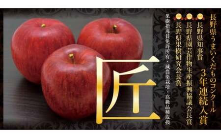 【010-11】幻のりんごあいかの香り3キロ　信州が生んだ希少なりんごです（りんご・リンゴ・林檎）