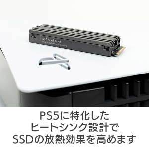 【080-06】ロジテック PS5対応 ヒートシンク付きM.2 SSD 1TB Gen4x4対応 NVMe PS5拡張ストレージ 増設【LMD-PS5M100】