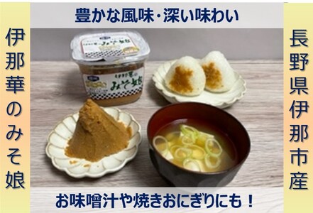 味噌 伊那華のみそ娘 みそ 800g×2個セット｜味噌 みそ 調味料 伊那 いな 長野県 ふるさと納税 大豆 お土産【009-41】