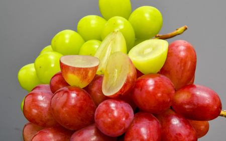 JA中野市直送!長野県オリジナルぶどう「クイーンルージュ(R)」とシャインマスカット 計2房セット【配送不可地域：離島】【1478910】